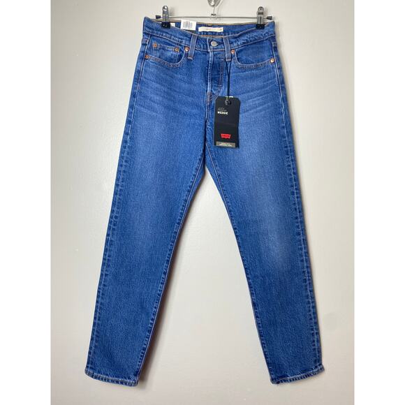 NWT LEVI'S JEANS BLUE WEDGIE PREMIUM ICON FIT ANKLE CHARLESTON MOVES DENIM TAPER - Picture 2 of 15